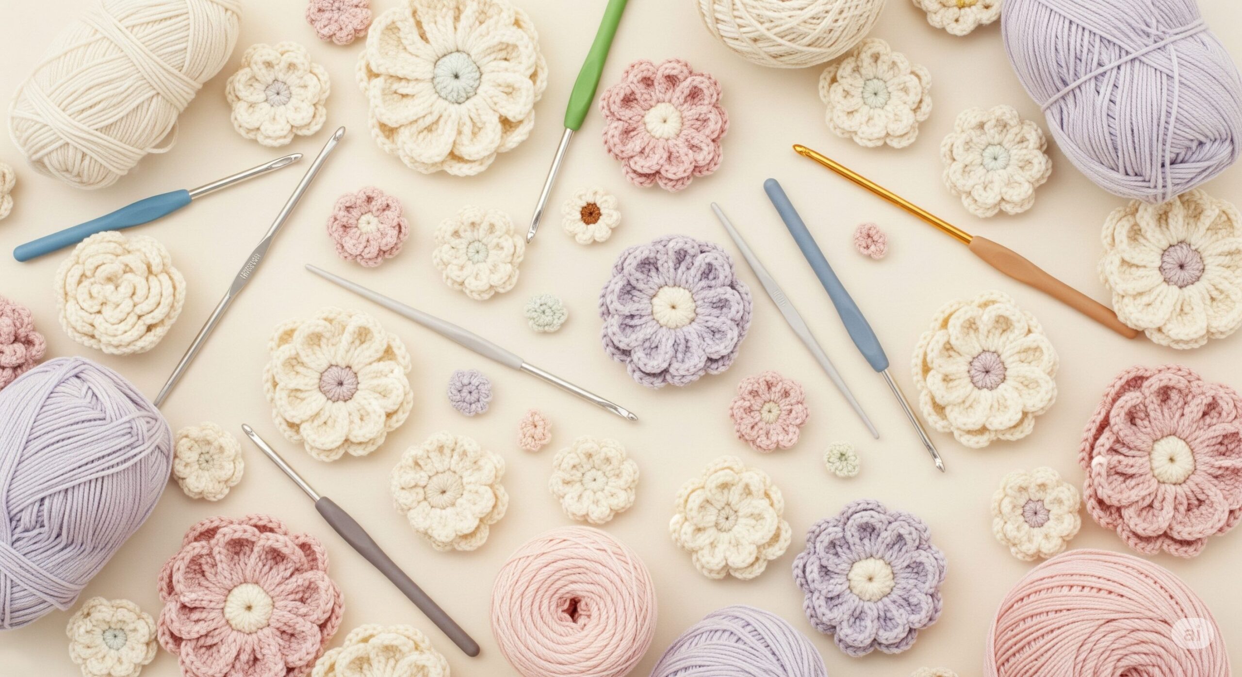 かぎ針ぷっくりお花の編み図｜簡単な作り方と11の活用法